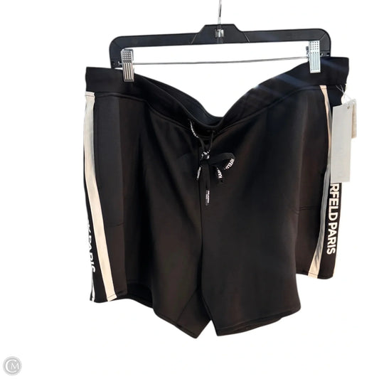 Shorts Designer By Karl Lagerfeld In Black, Size: Xl