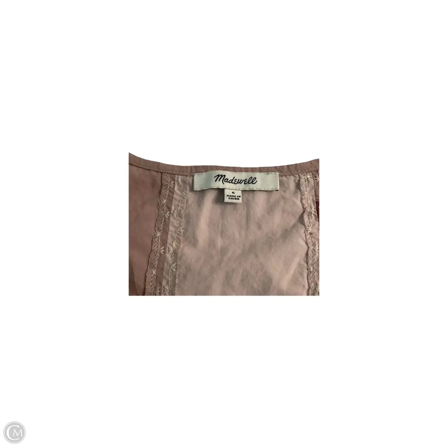 Top Short Sleeve Basic By Madewell In Pink, Size: 6