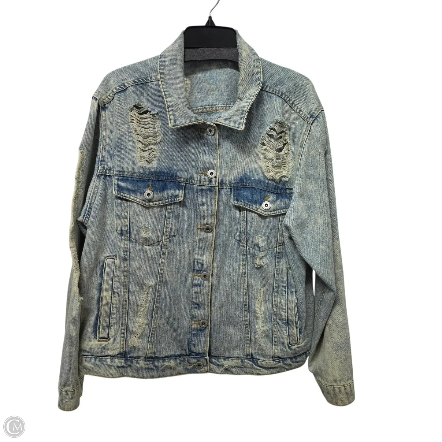 Jacket Denim By Highway In Blue, Size: Xl