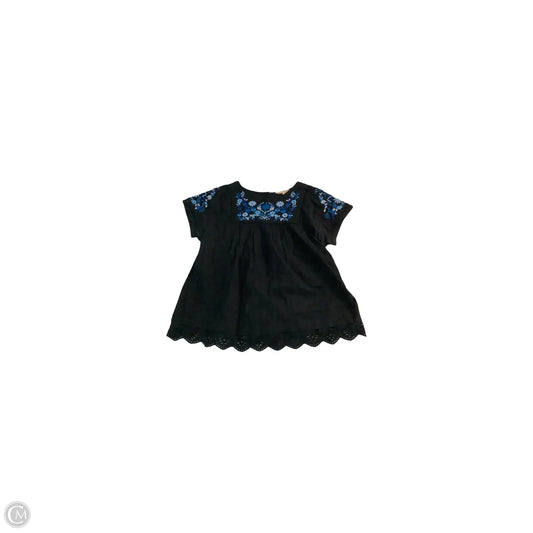 Top Short Sleeve Basic By Rebecca Taylor In Black, Size: 4