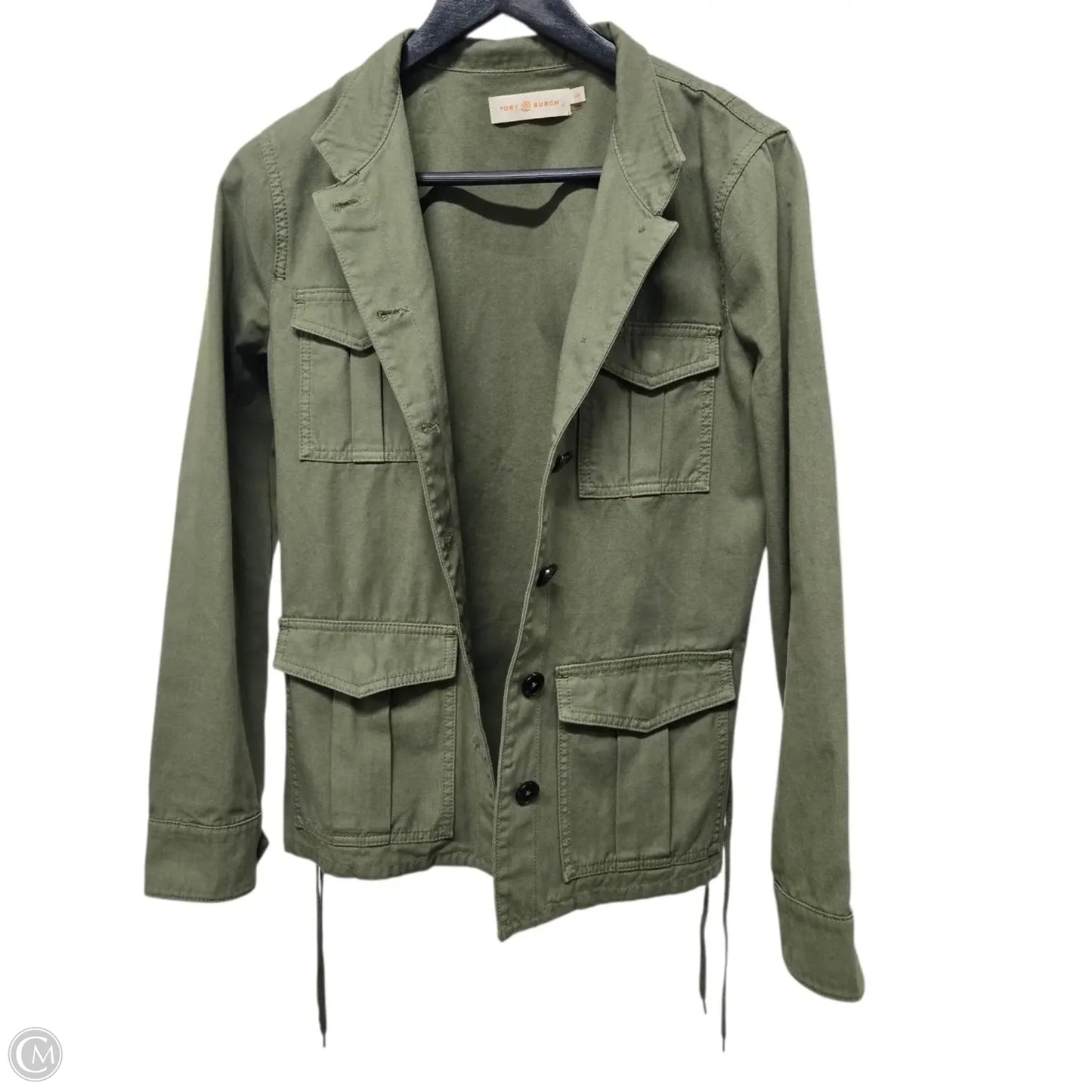 Jacket Designer By Tory Burch In Green, Size: L
