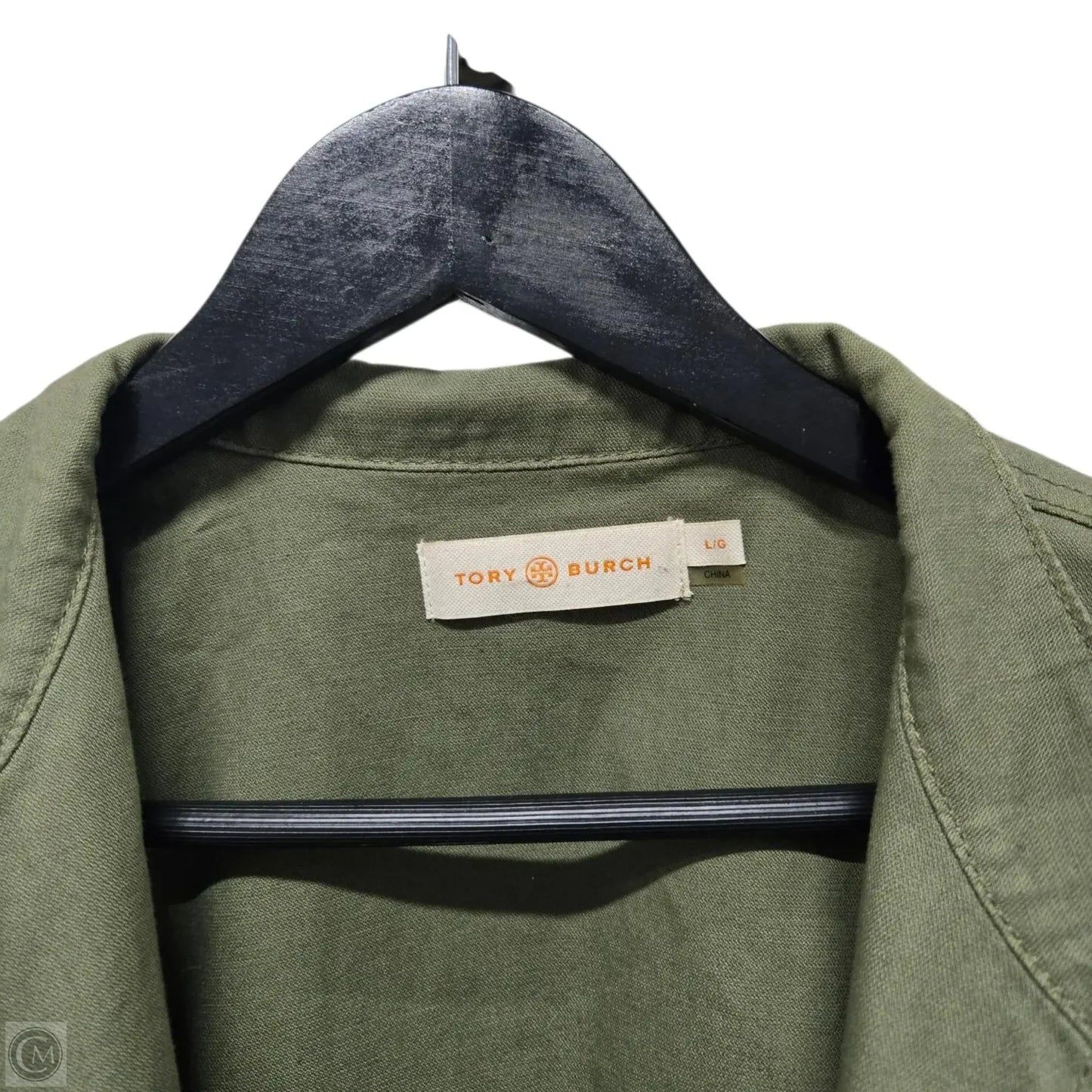 Jacket Designer By Tory Burch In Green, Size: L