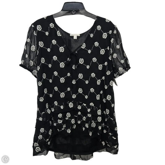 Top Short Sleeve Basic By Cato In Black, Size: Xl