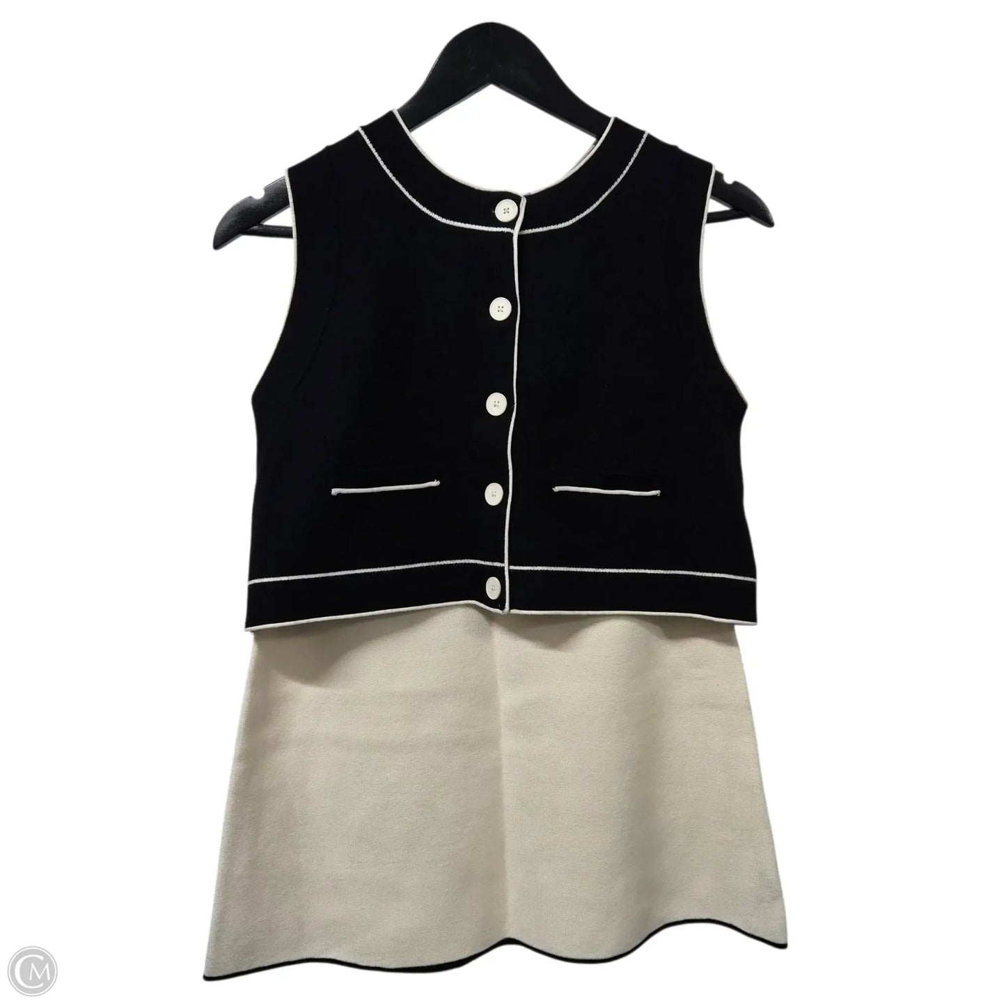 Skirt Set 2pc By Clothes Mentor In Black & Cream, Size: S
