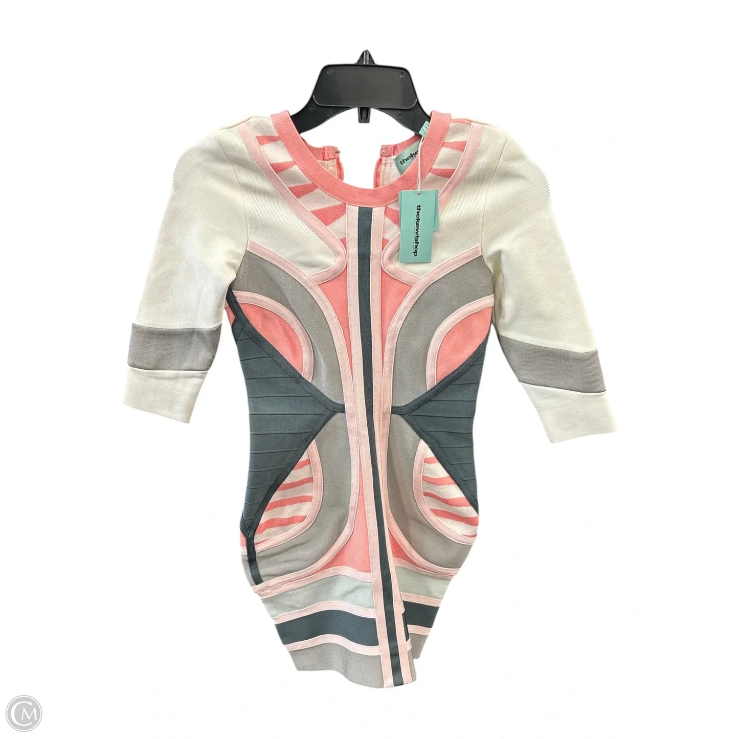 Dress Casual Midi By Clothes Mentor In Pink & White, Size: Xs
