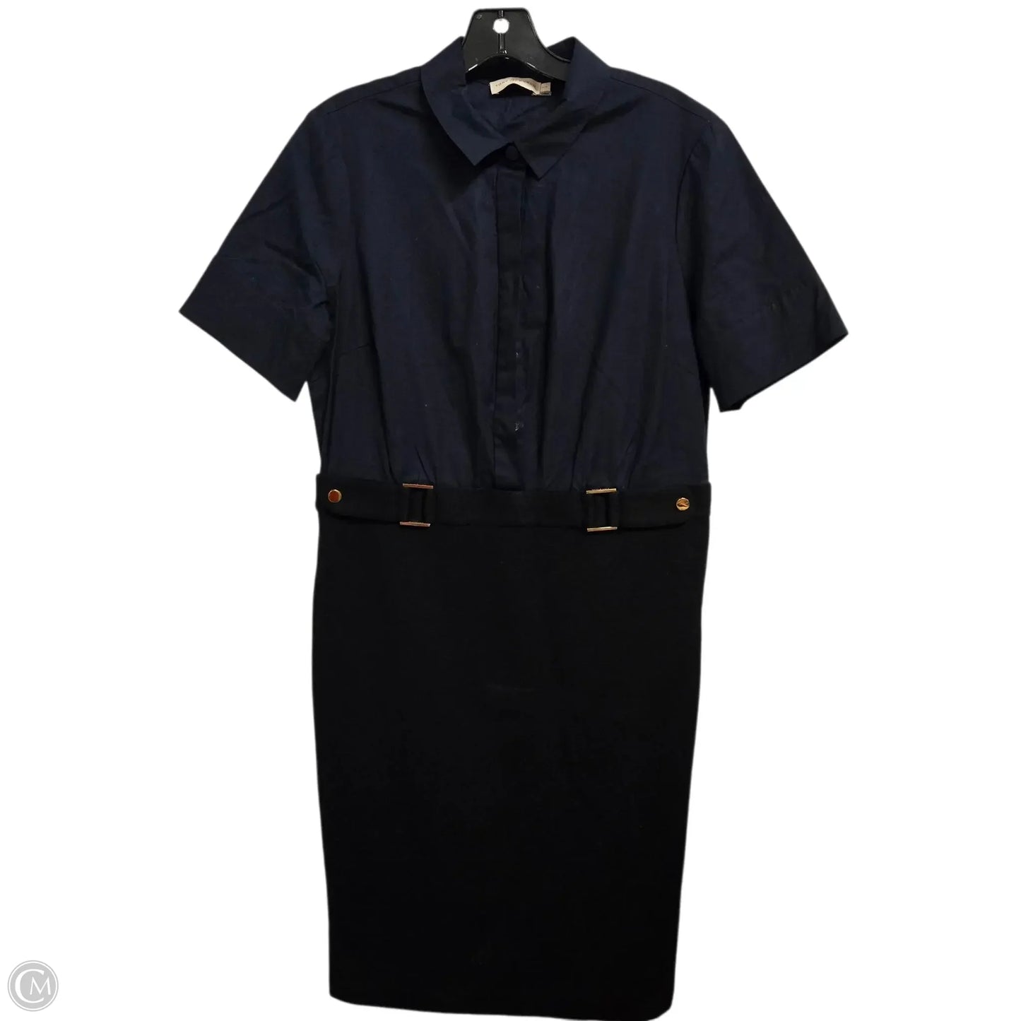 Dress Designer By Tory Burch In Black & Blue, Size: L