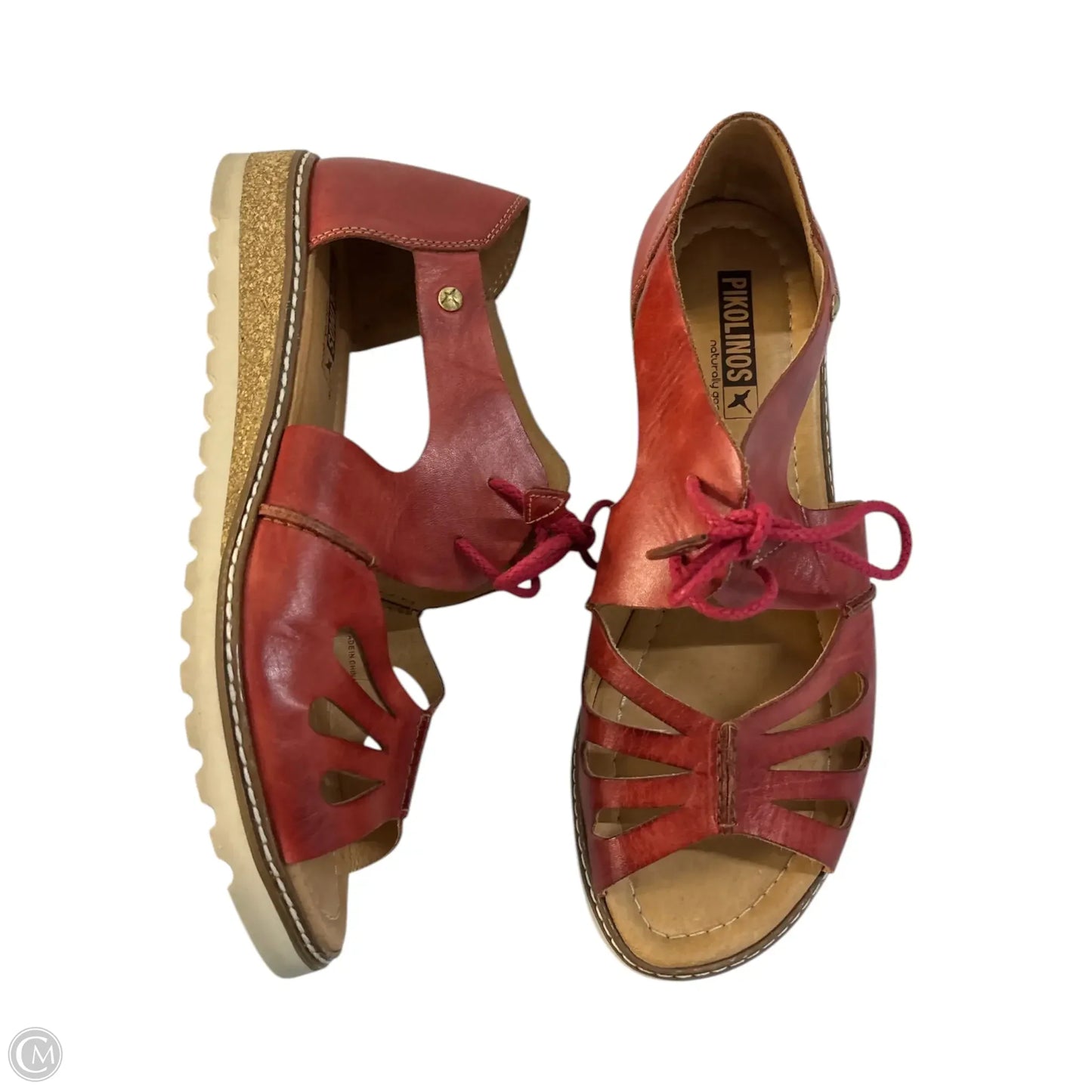 Sandals Flats By Pikolinos In Red, Size: 8
