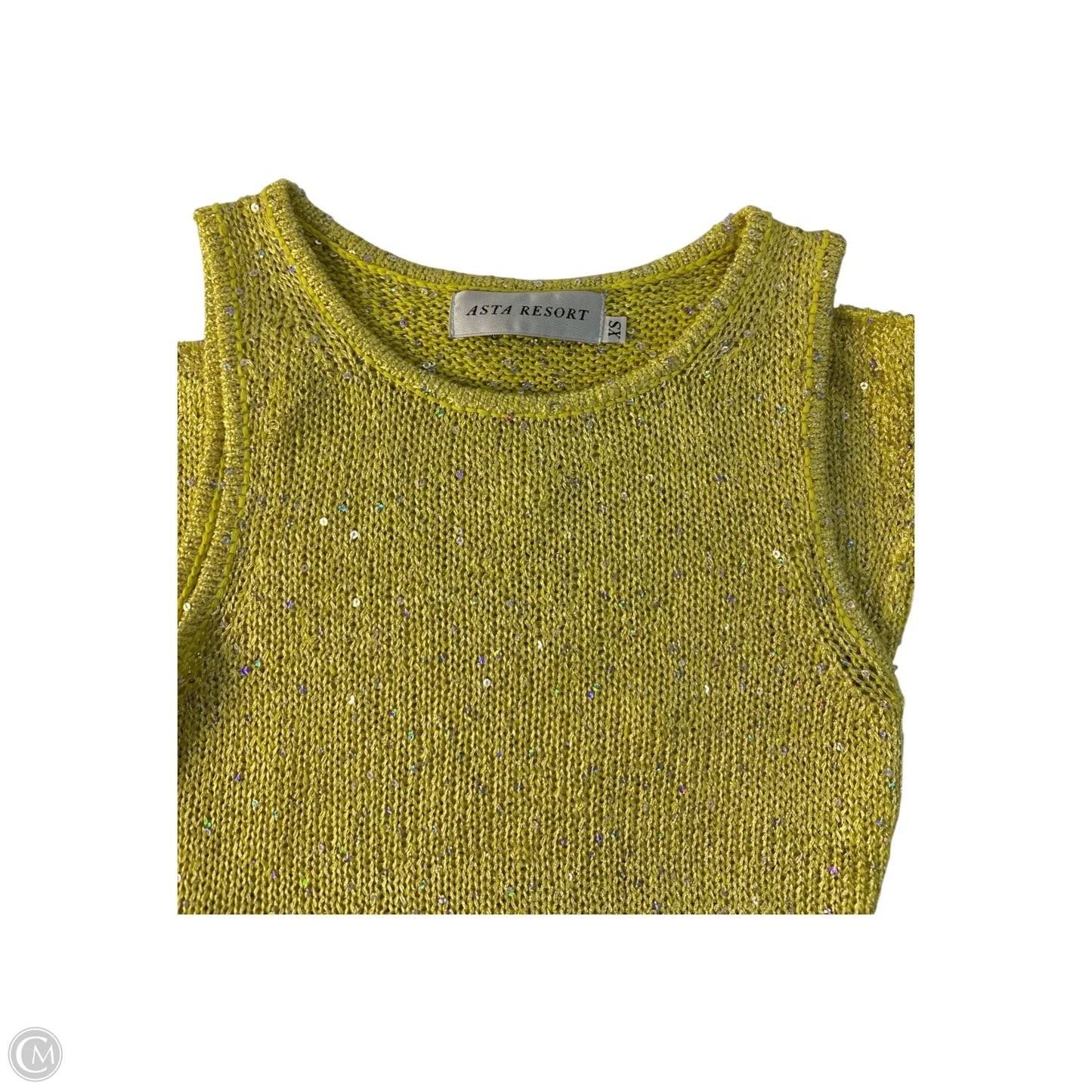 Top Sleeveless Basic By Clothes Mentor In Yellow, Size: Xs