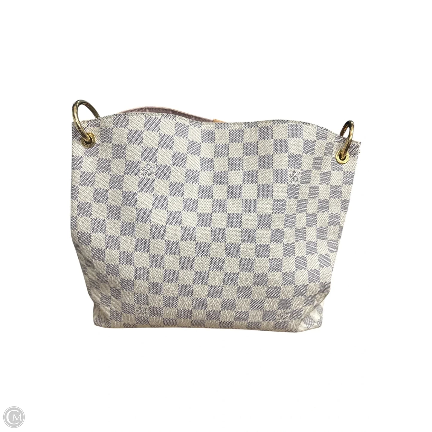 Handbag Luxury Designer By Louis Vuitton, Size: Medium Damier Azur Graceful PM Rose Ballerine