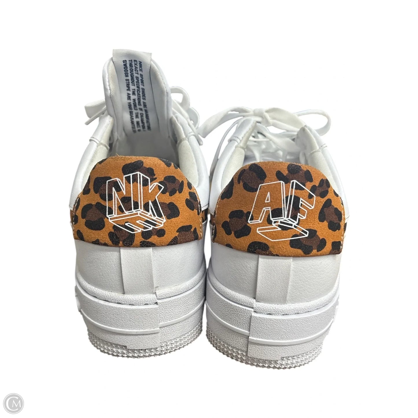 Shoes Sneakers By Nike In White Leopard, Size: 9 women's