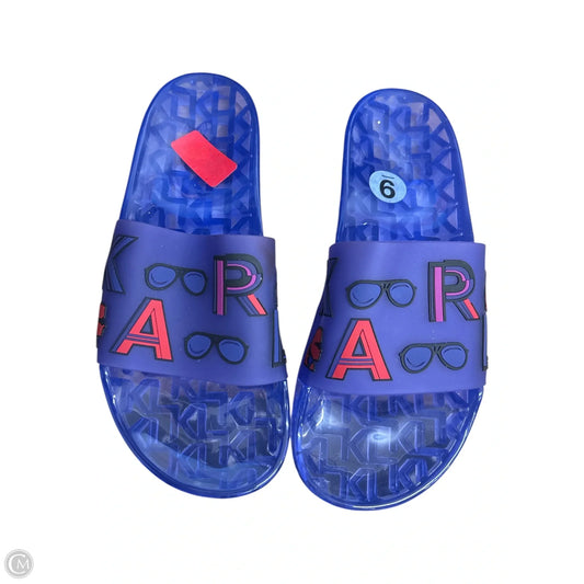 Sandals Designer By Karl Lagerfeld In Purple, Size: 9