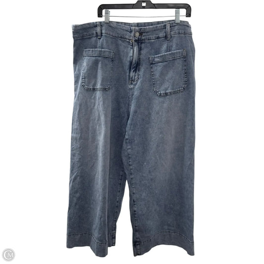 Jeans Wide Leg By Lc Lauren Conrad In Blue, Size: 18