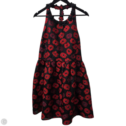 Dress Designer By Kate Spade In Black & Red, Size: 14