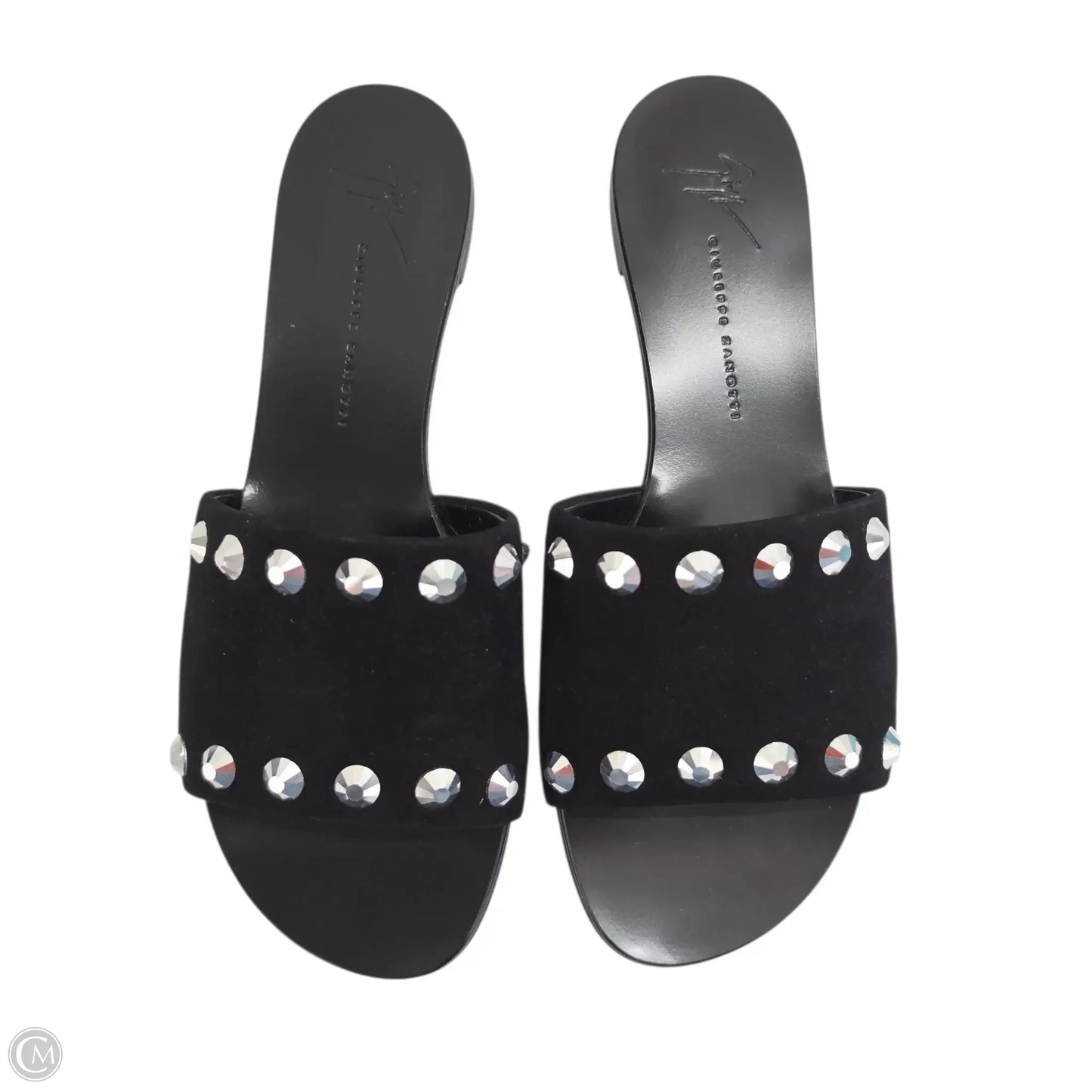 Sandals Designer By Giuseppe Zanotti In Black & Silver