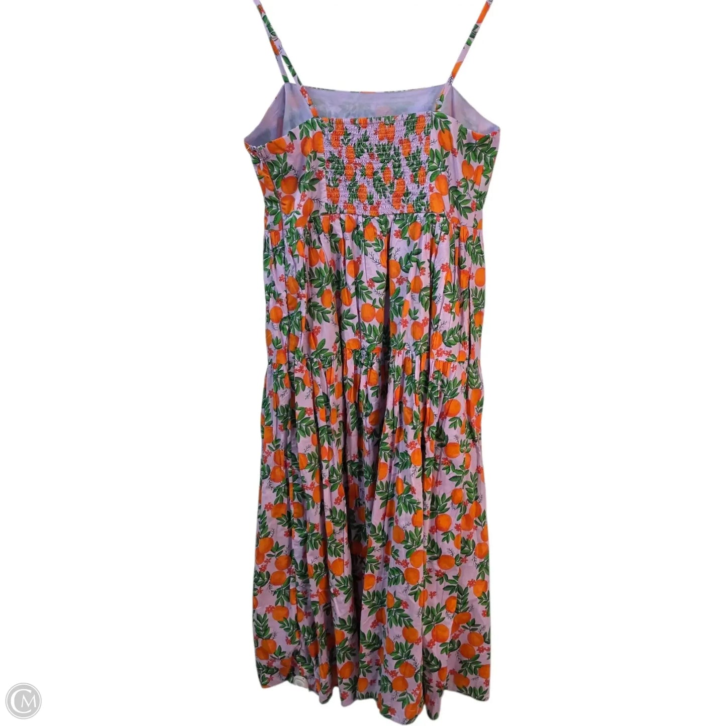 Dress Casual Midi By J. Crew In Orange & Purple, Size: 12