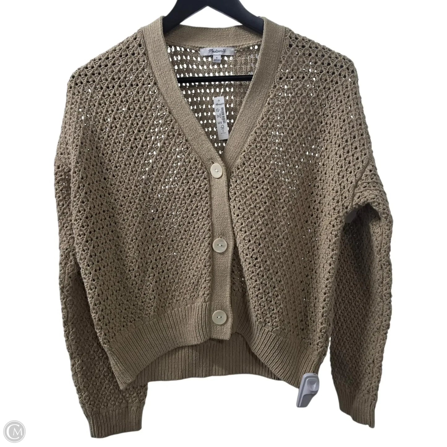 Sweater Cardigan By Madewell In Tan, Size: S