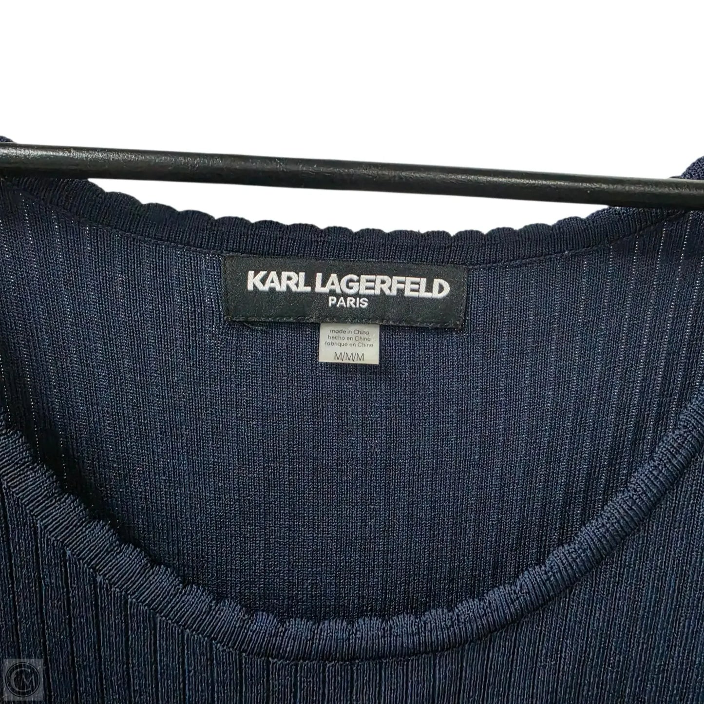 Dress Designer By Karl Lagerfeld In Blue, Size: M