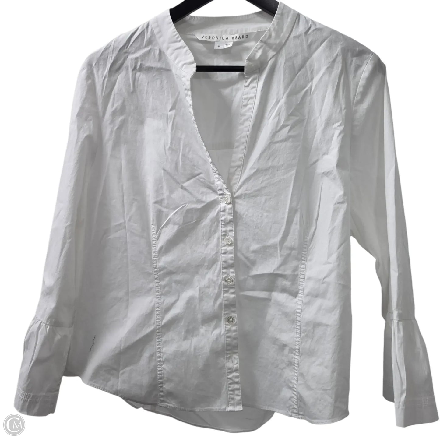 Top Long Sleeve Basic By Veronica Beard In White, Size: 16