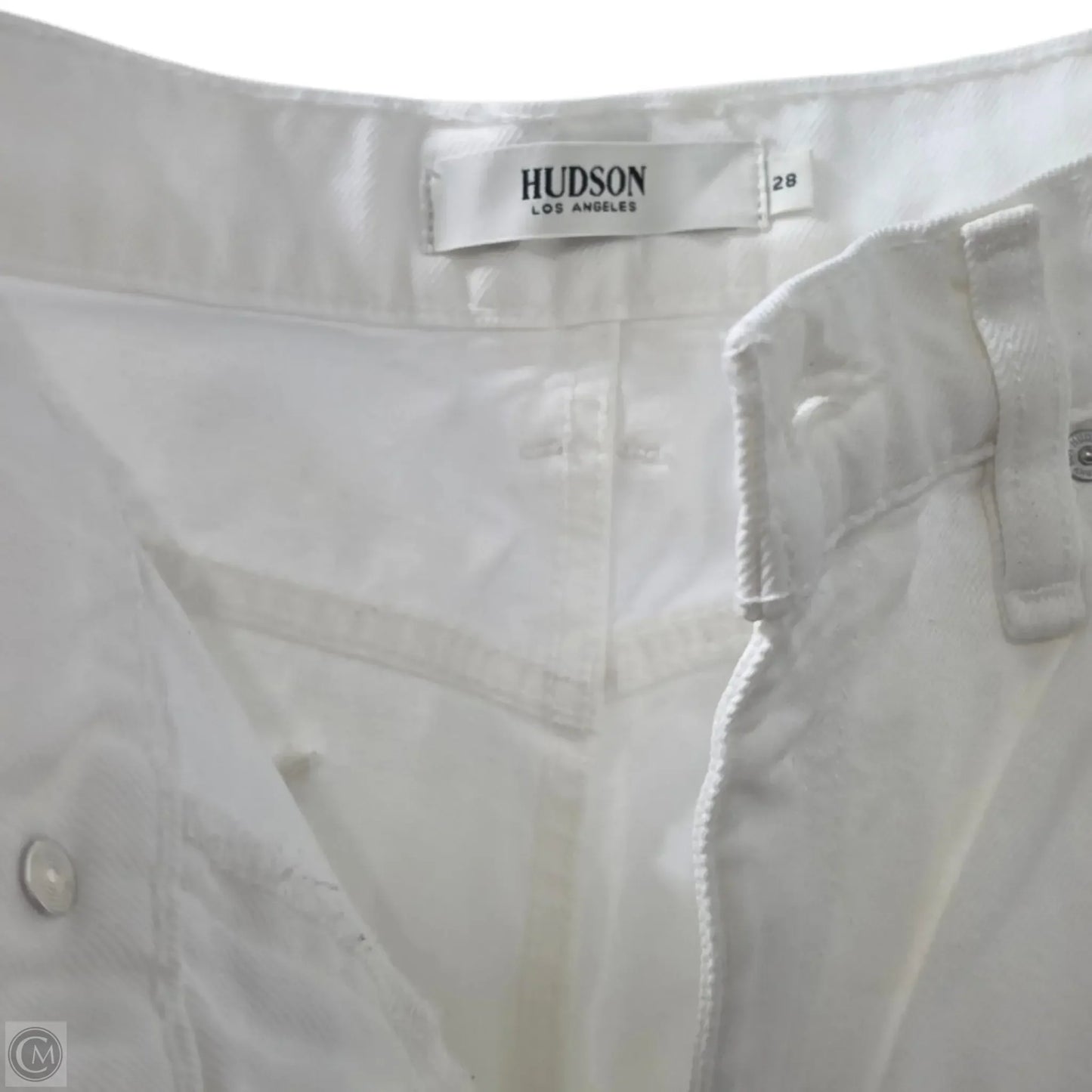 Jeans Wide Leg By Hudson In White, Size: 6
