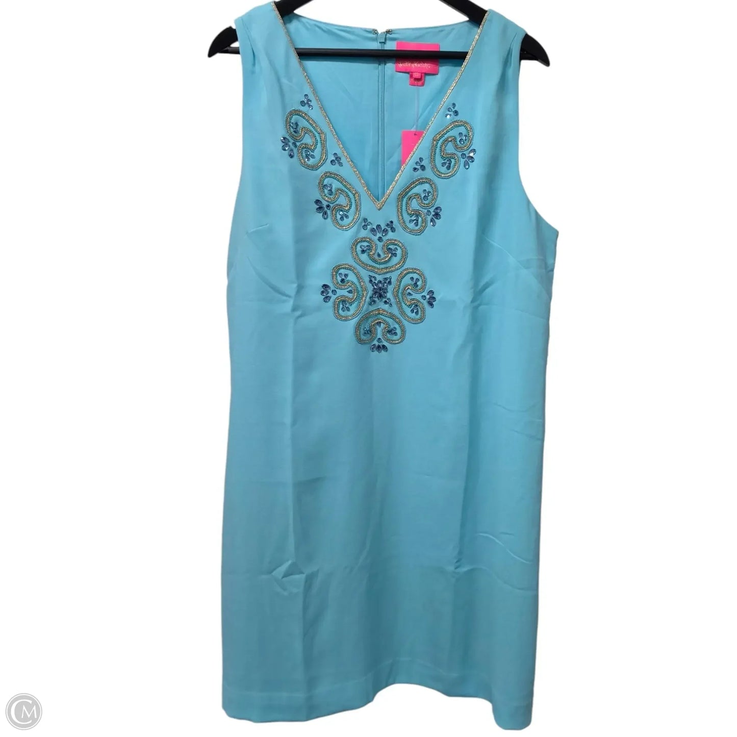 Dress Designer By Lilly Pulitzer In Aqua, Size: 16