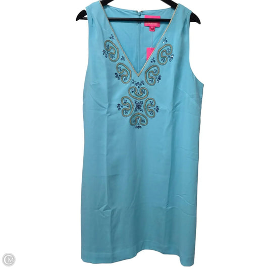 Dress Designer By Lilly Pulitzer In Aqua, Size: 16