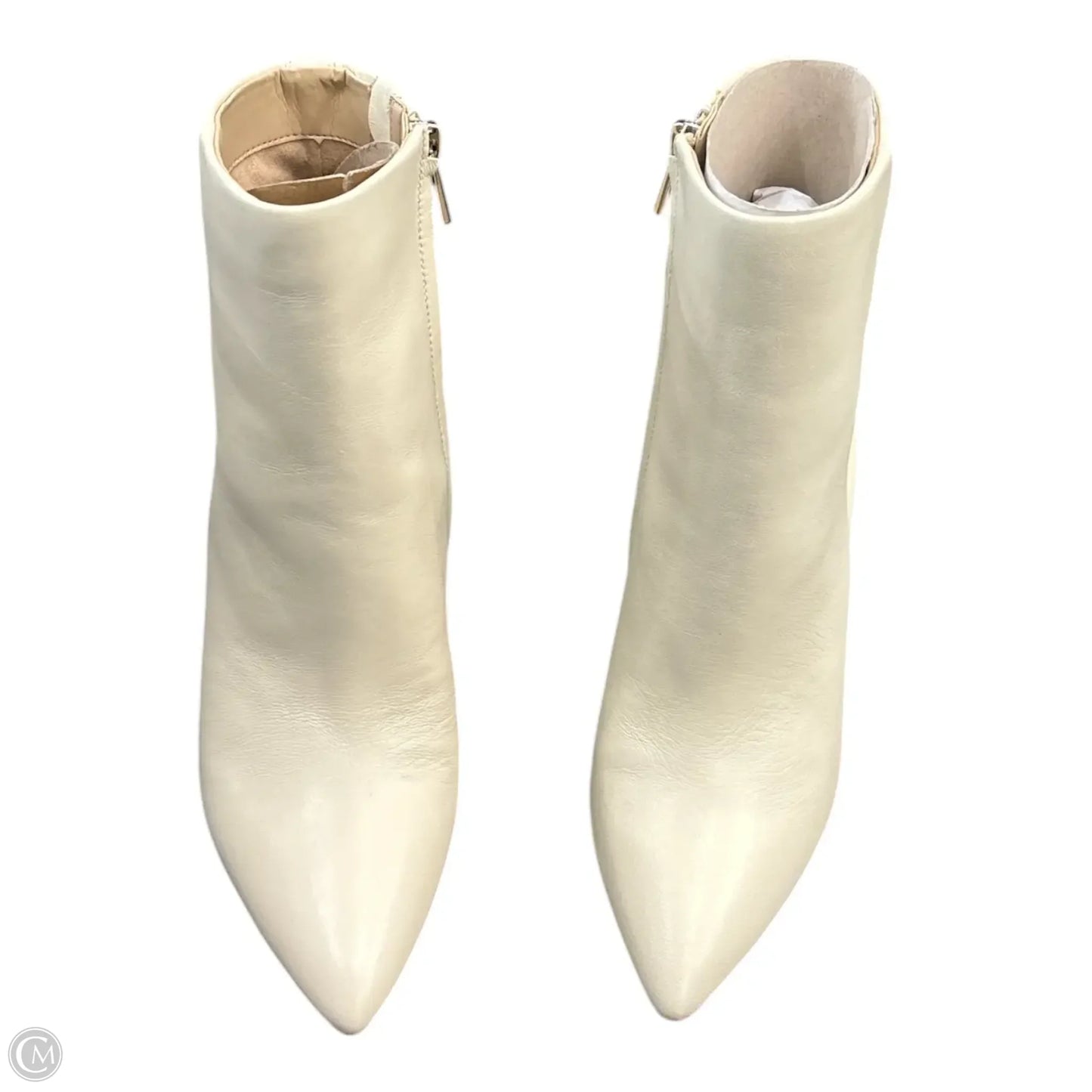 Boots Ankle Heels By Sam Edelman In Cream, Size: 7