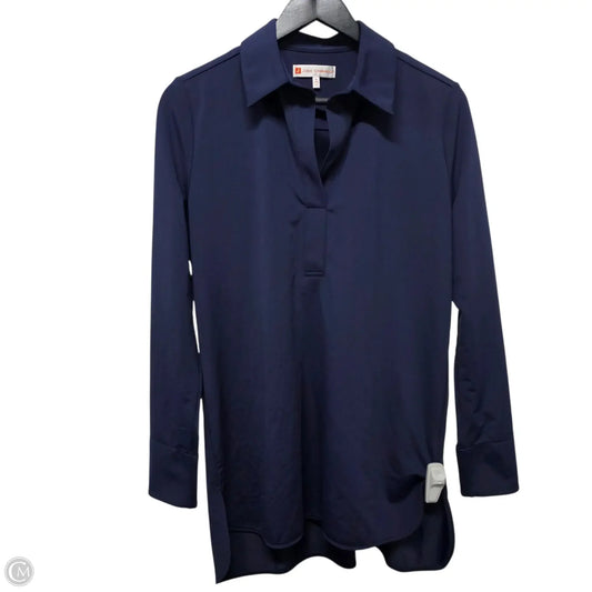 Athletic Top Long Sleeve Collar By Jude Connally In Blue, Size: M