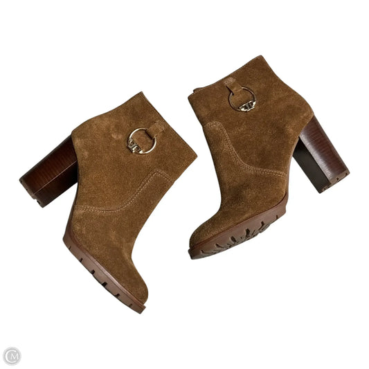 Boots Designer By Tory Burch In Brown, Size: 8