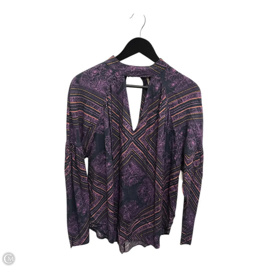 Top Long Sleeve By Free People In Purple, Size: Xs
