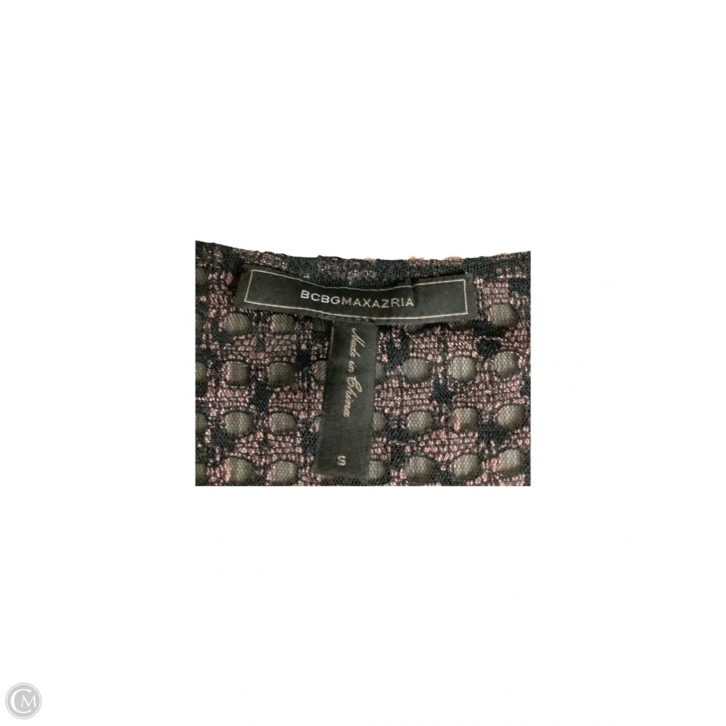 Dress Casual Midi By Bcbgmaxazria In Black & Pink, Size: S