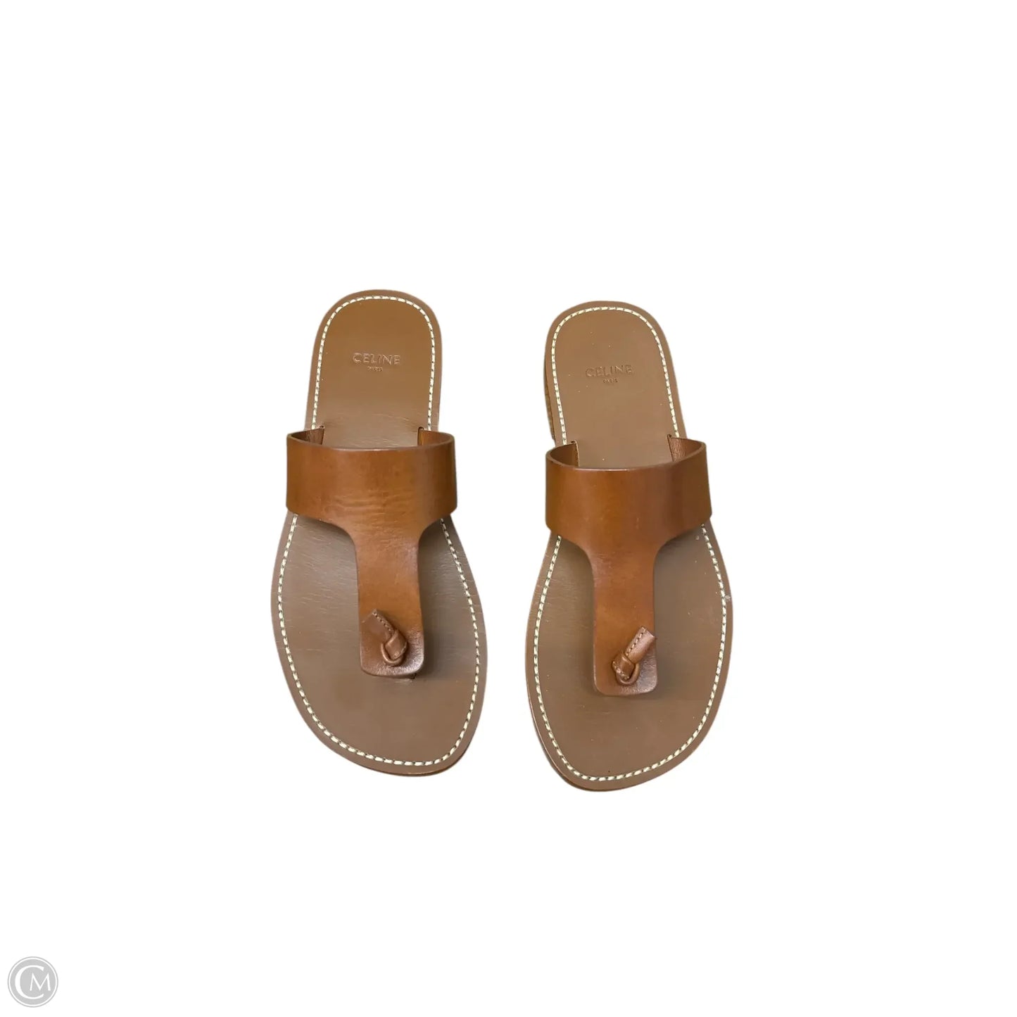 Sandals Luxury Designer By Celine In Brown