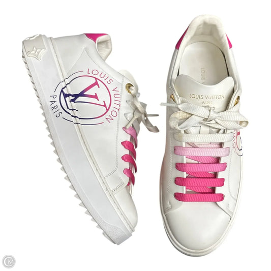 Shoes Luxury Designer By Louis Vuitton In Pink & White