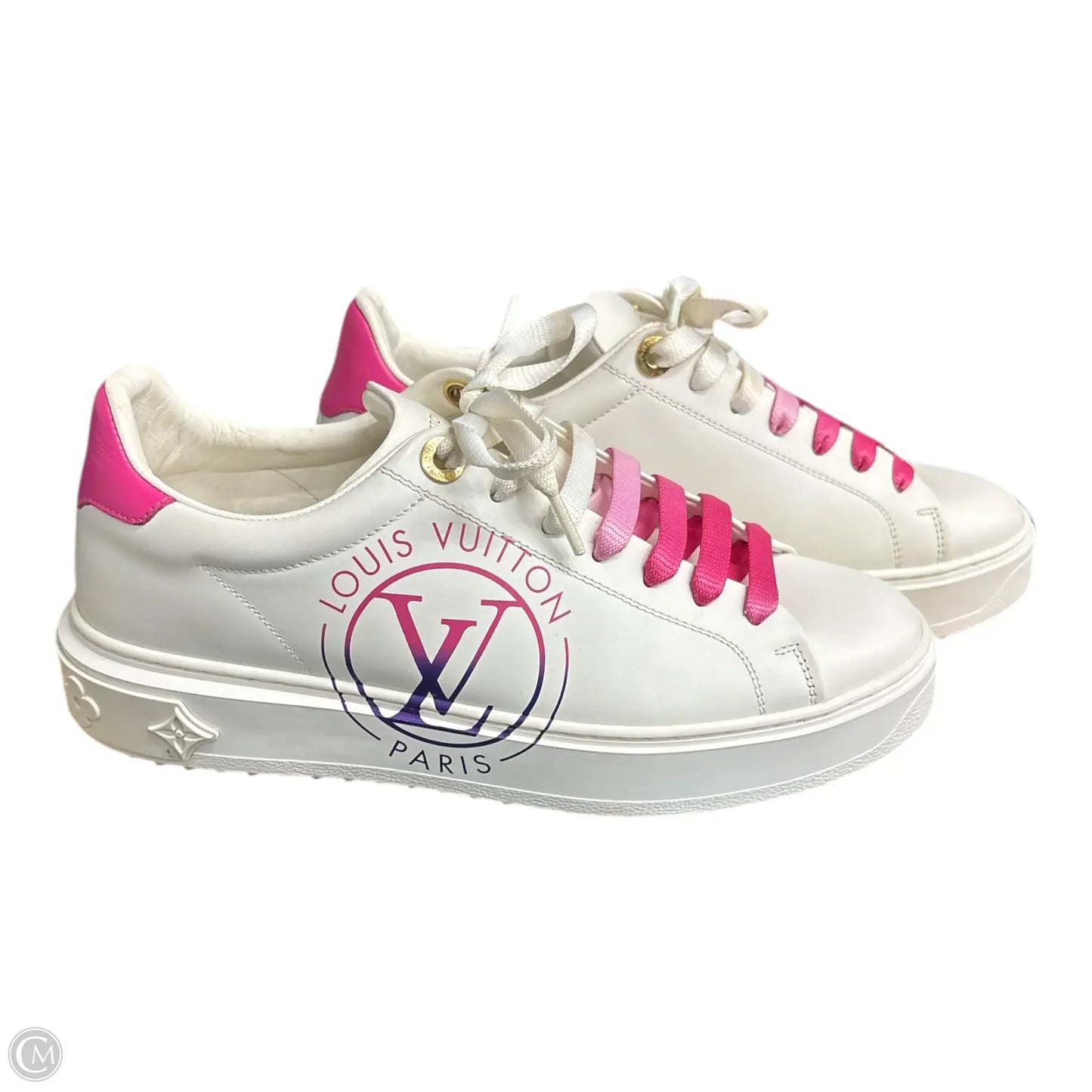 Shoes Luxury Designer By Louis Vuitton In Pink & White