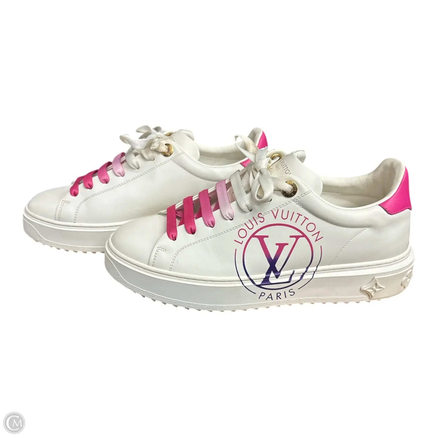 Shoes Luxury Designer By Louis Vuitton In Pink & White