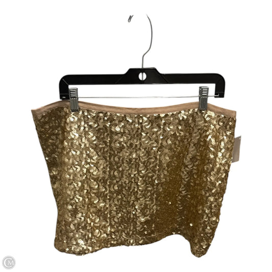 Skirt Mini & Short By London Jean In Gold, Size: 14