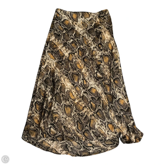 Skirt Midi By Zara In Snakeskin Print, Size: S