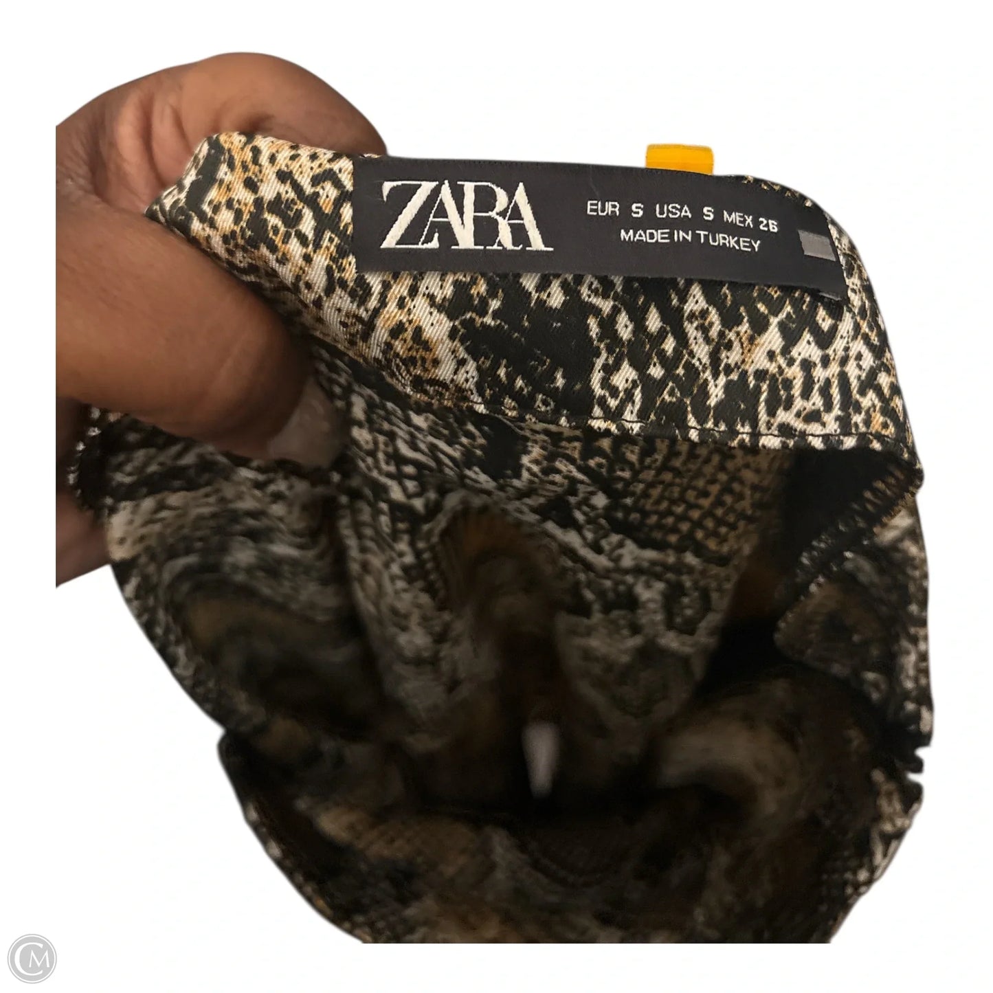 Skirt Midi By Zara In Snakeskin Print, Size: S