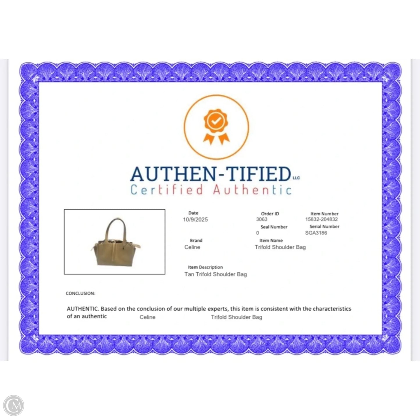 Handbag Luxury Designer By Celine, Size: Large