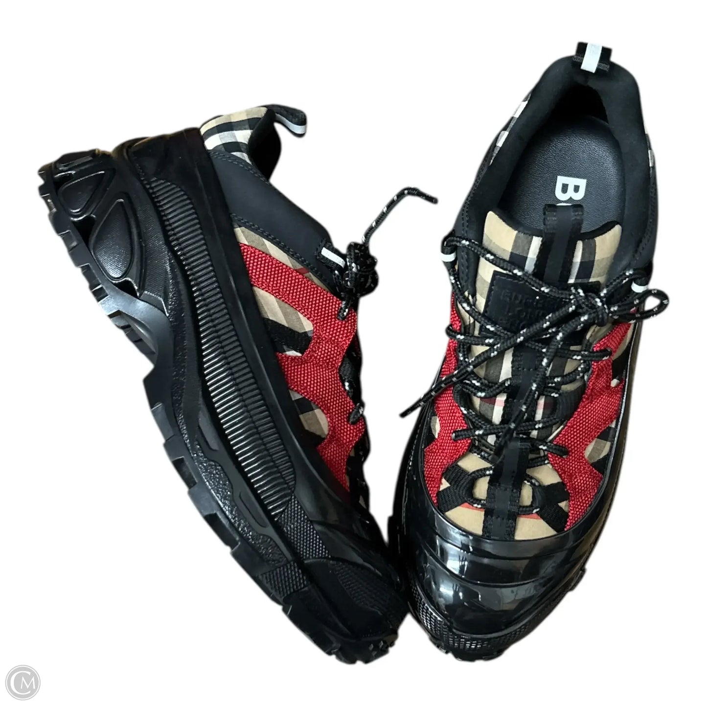 Shoes Luxury Designer By Burberry In Black & Red