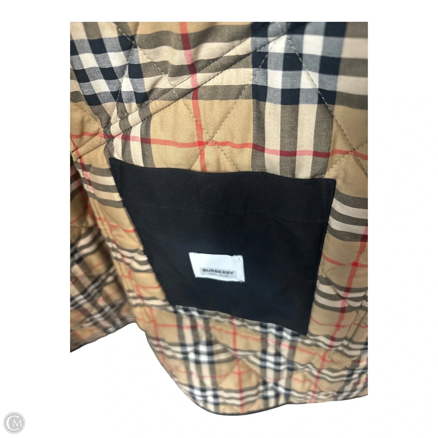 Jacket Luxury Designer By Burberry In Black, Size: L