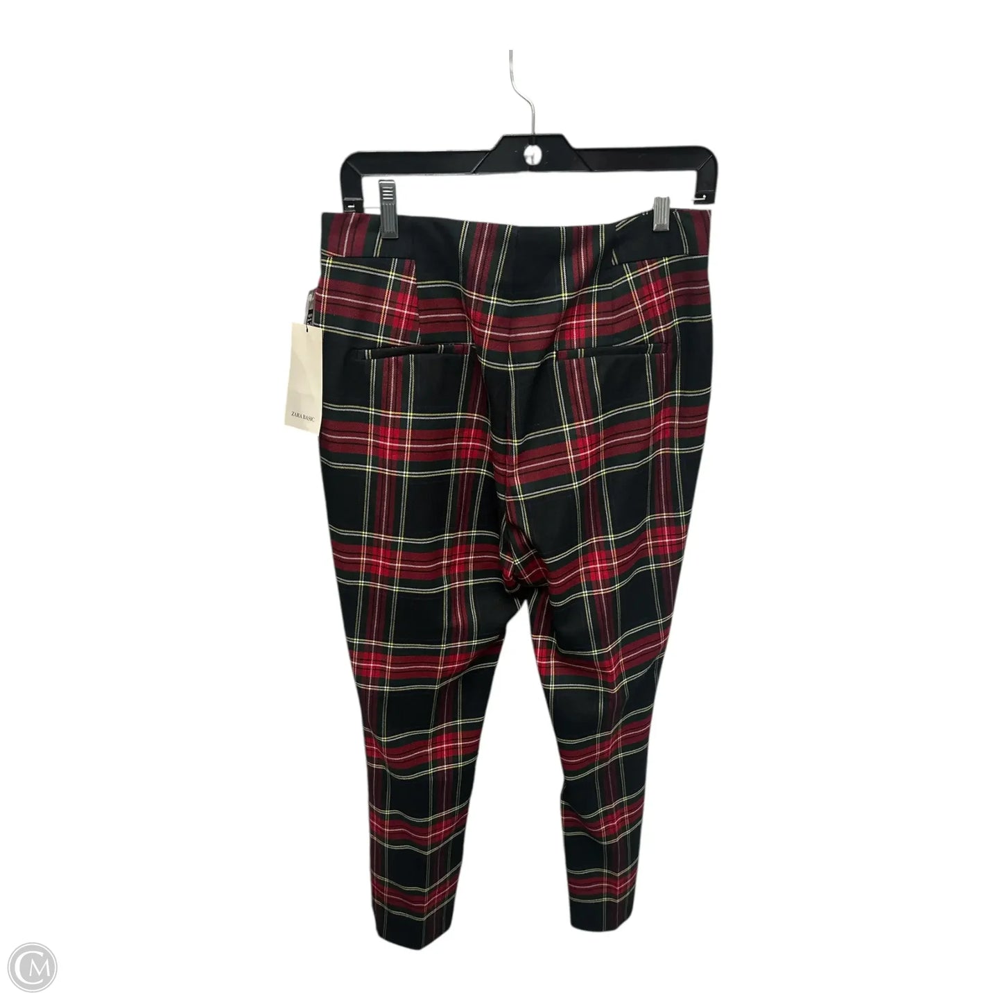 Pants Dress By Zara Basic In Plaid Pattern, Size: L