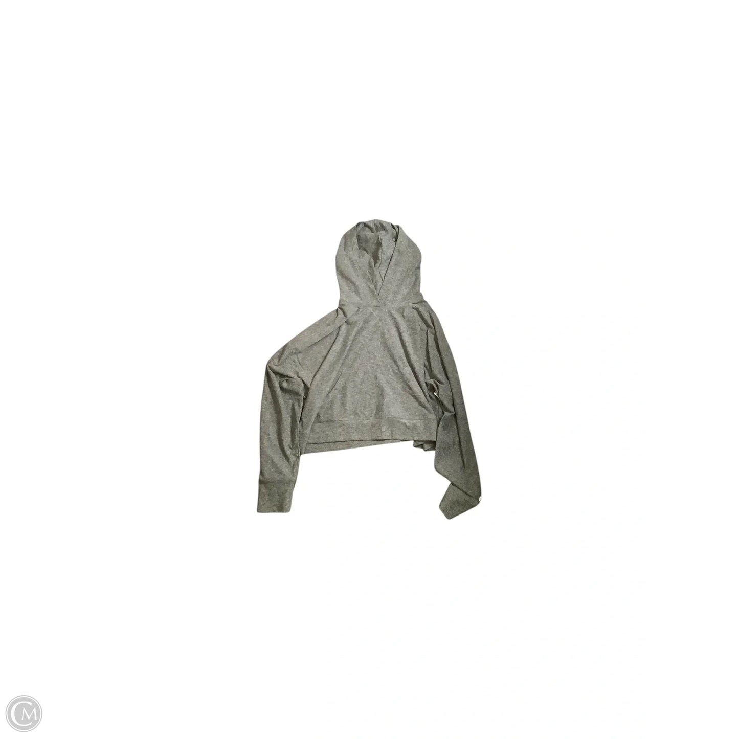 Athletic Top Long Sleeve Hoodie By Fabletics In Grey, Size: M