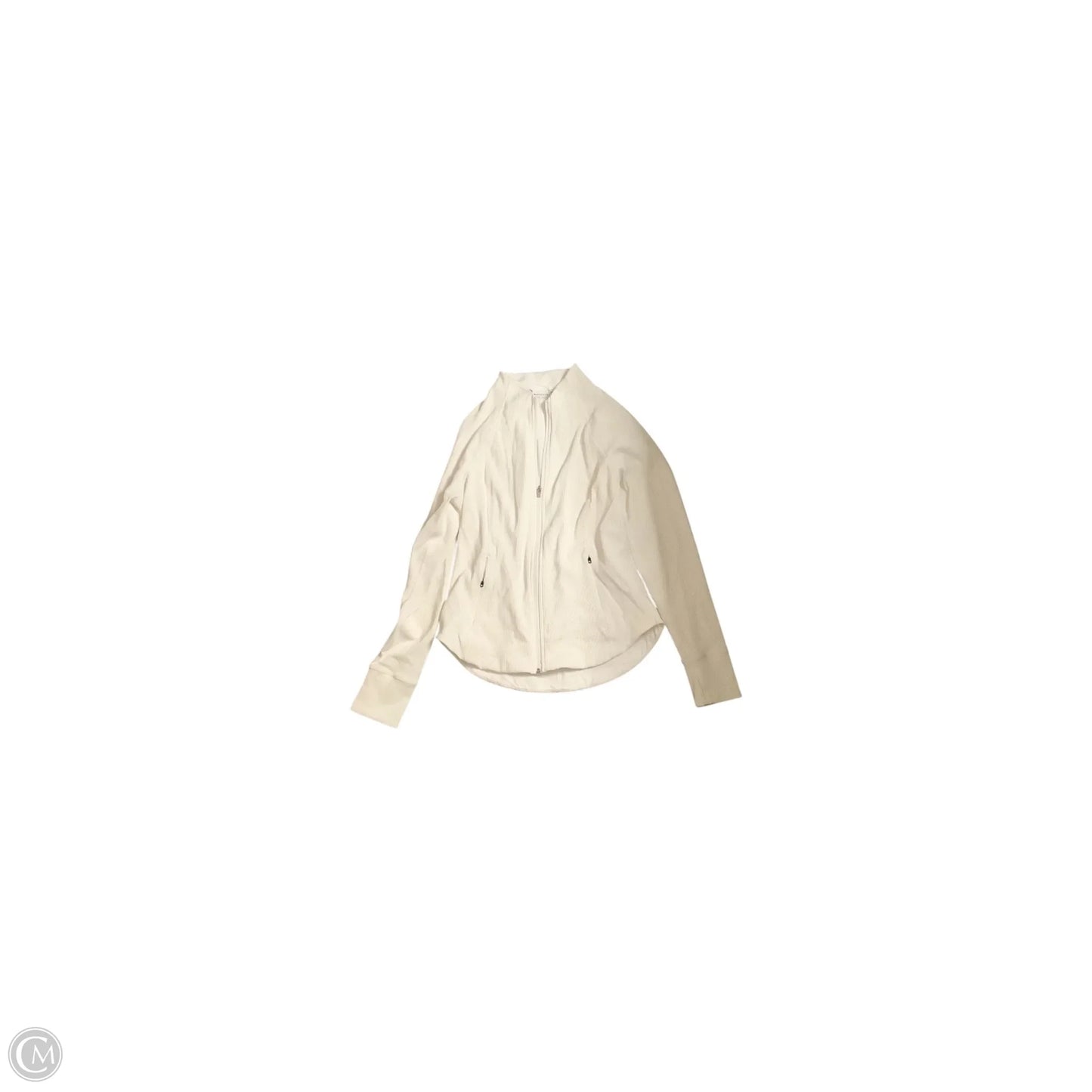 Athletic Jacket By Athleta In White, Size: L