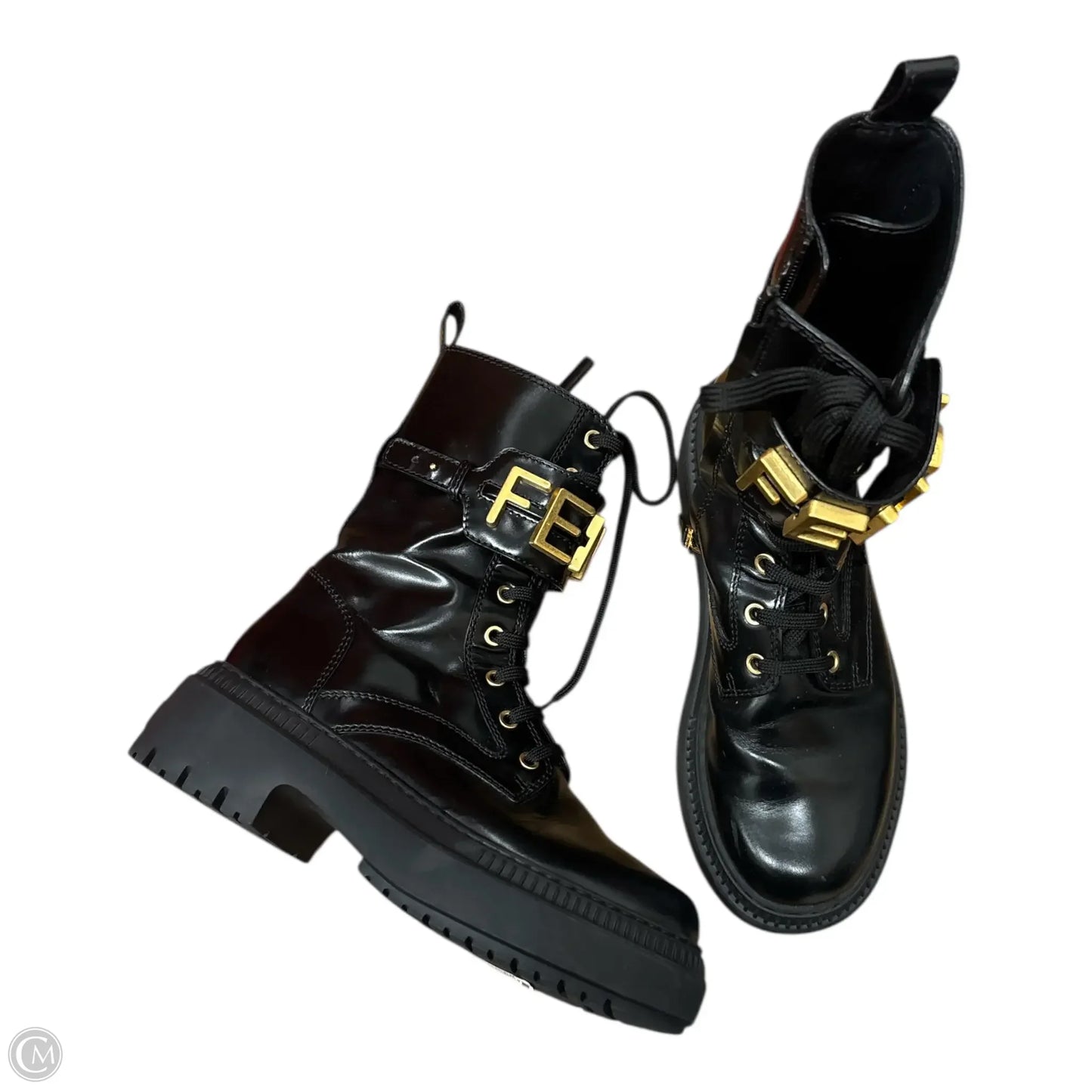 Boots Luxury Designer By Fendi In Black