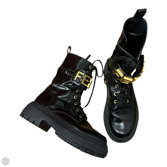 Boots Luxury Designer By Fendi In Black