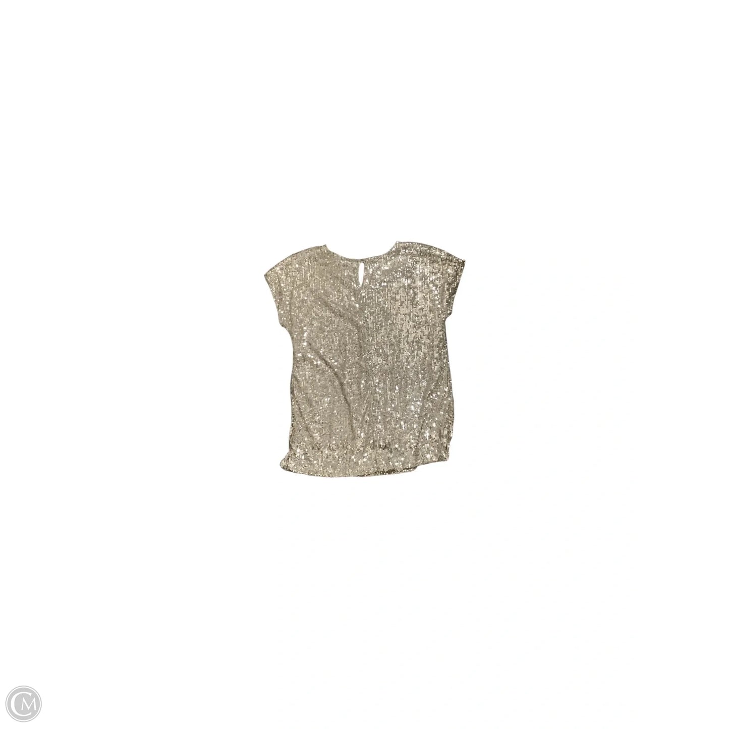 Top Short Sleeve By Cable And Gauge In Silver, Size: M