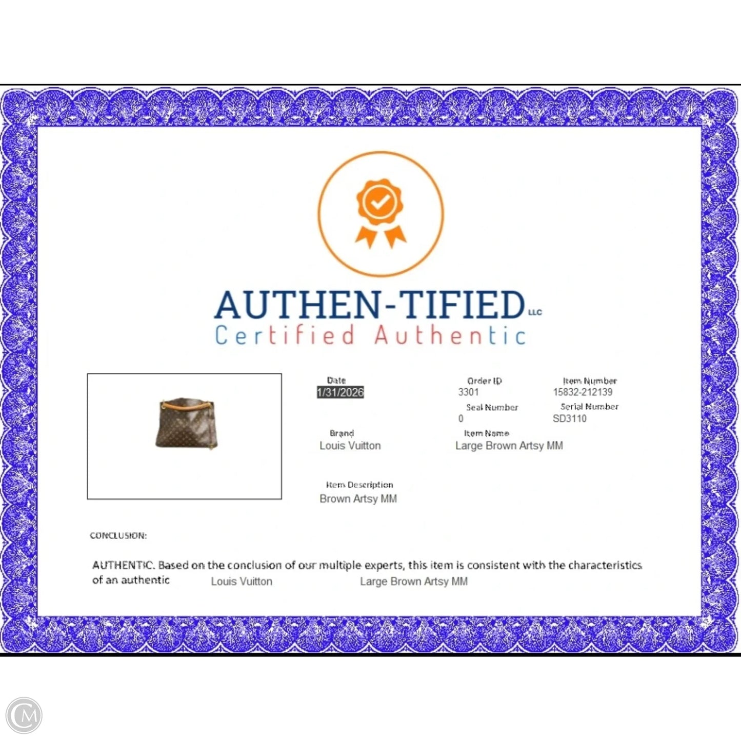 Handbag Luxury Designer By Louis Vuitton, Size: Large