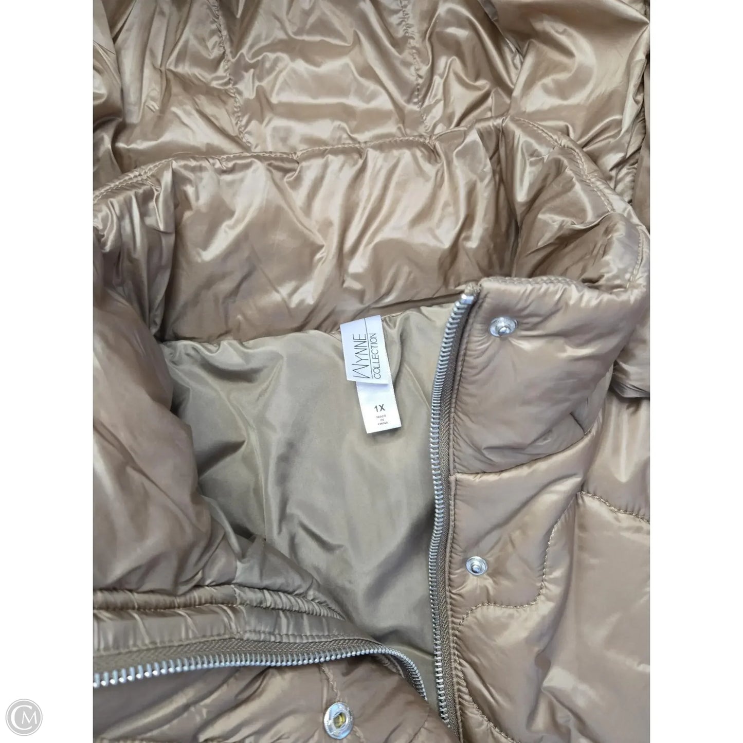 Coat Puffer & Quilted By Clothes Mentor In Tan, Size: 1x