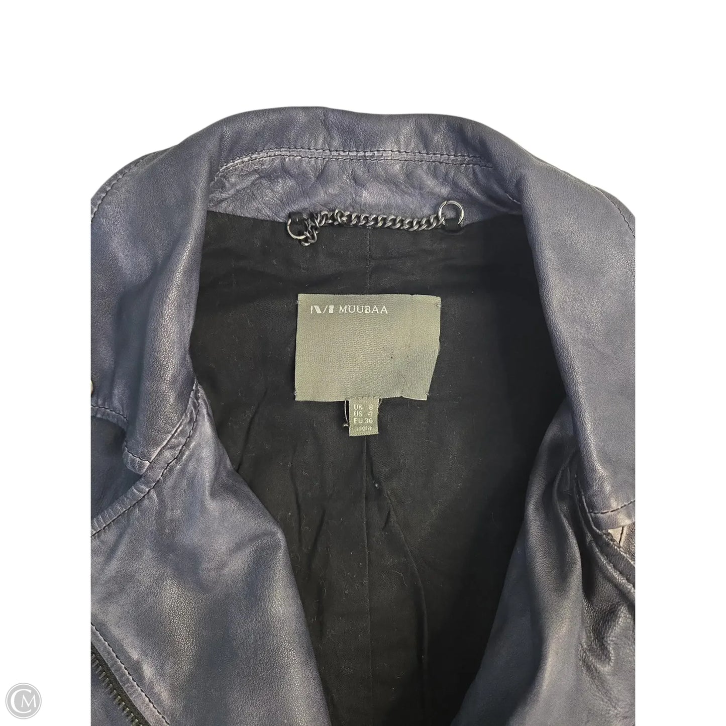 Jacket Moto Leather By Clothes Mentor In Ombre Print, Size: 8