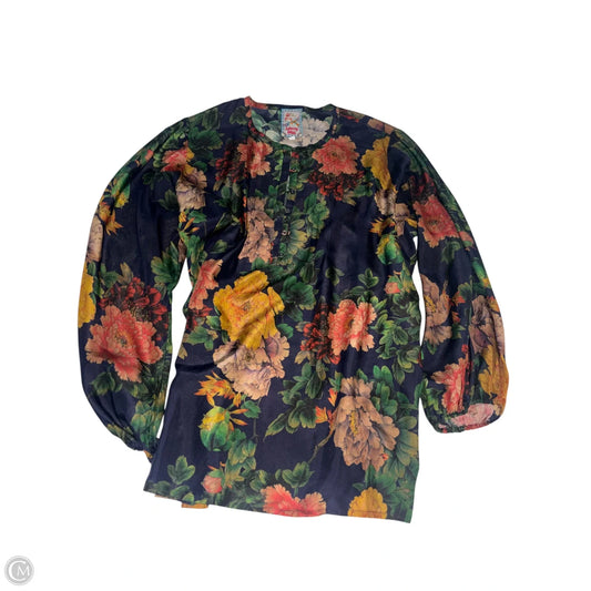 Top Long Sleeve By Johnny Was In Floral Print, Size: Xl